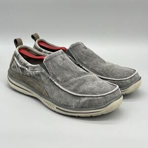 Skechers Relaxed Fit Elected Drigo Loafers Size 12 Slip On Shoes Canvas 64654